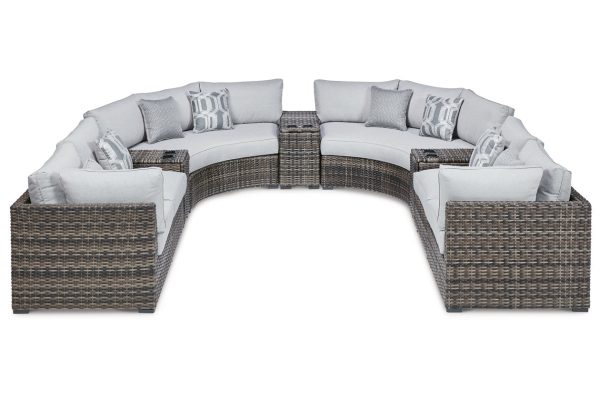 Harbor Court Gray 9-Piece Outdoor Sectional Online