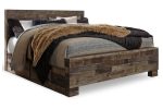 Derekson Multi Gray King Panel Bed with 2 Side Storage Fashion