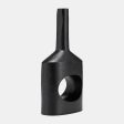 Metal,12 h, Small Modern Open Cut Out Vase,black Cheap