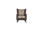 Elmbrook Upholstered Wingback Accent Club Chair Brown Online Hot Sale