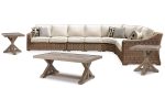 Beachcroft Beige 5-Piece Outdoor Sectional with Coffee Table and 2 End Tables on Sale