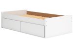 Onita White Twin Platform Bed with 1 Side Storage Cheap