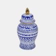 14  White blue Temple Jar Hot on Sale