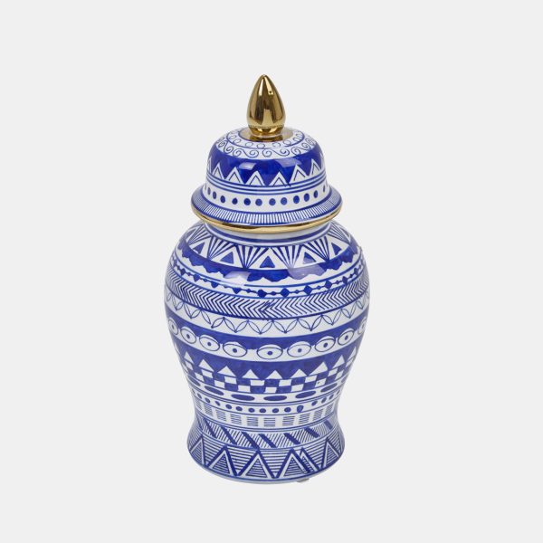 14  White blue Temple Jar Hot on Sale