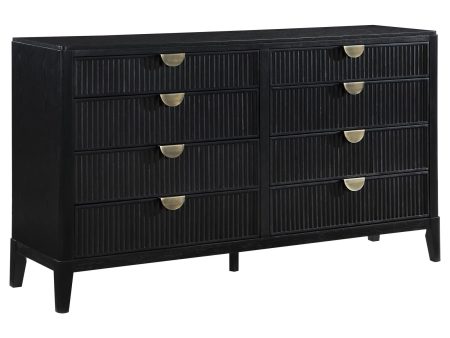 Brookmead 8-drawer Bedroom Dresser Black Cheap