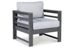 Amora Charcoal Outdoor Sofa, 2 Lounge Chairs and Coffee Table Sale