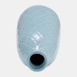 Cer, 12  Plaid Textured Vase, Cameo Blue Online