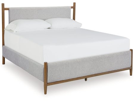 Lyncott Brown King Upholstered Bed Hot on Sale