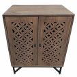 Zaria Brown 2-Door Wooden Accent Cabinet Online Hot Sale