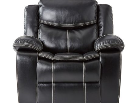 Bastrop Black Glider Reclining Chair Discount