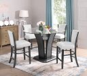 Camelia Dove Gray Round Counter Height Table Hot on Sale