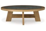 Brinstead Light Brown Coffee Table and 2 Chairside End Tables Online Sale