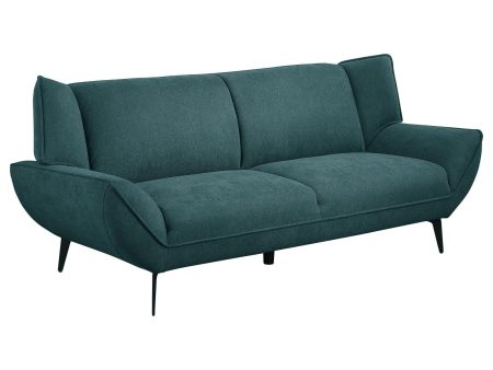 Acton Upholstered Flared Arm Sofa Teal Blue Online now