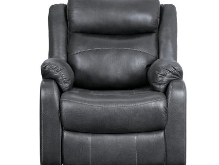 Yerba Gray Microfiber Lay Flat Reclining Chair Supply