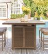 Walton Bridge Driftwood Outdoor Bar Table with Fire Pit Fashion