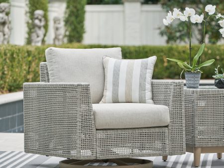 Seton Creek Gray Outdoor Swivel Lounge with Cushion Hot on Sale