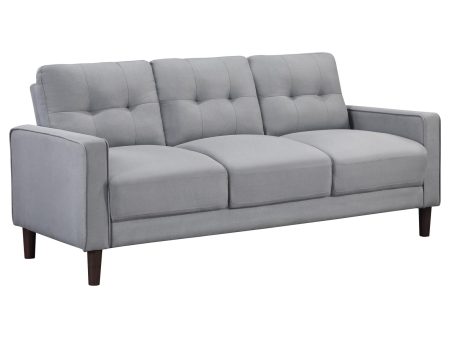 Bowen Upholstered Track Arms Tufted Sofa Grey For Discount