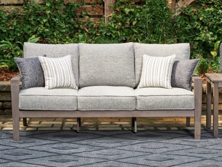 Hillside Barn Gray Brown Outdoor Sofa with Cushion Online now