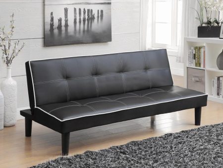 Katrina Tufted Upholstered Sofa Bed Black on Sale