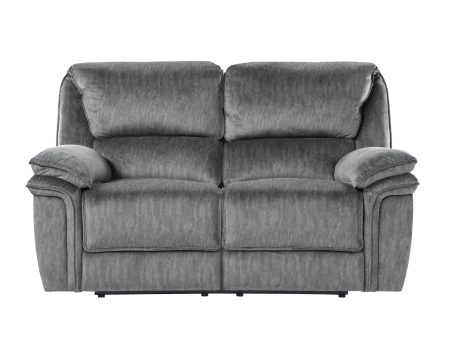 Muirfield Gray Double Reclining Loveseat Online now