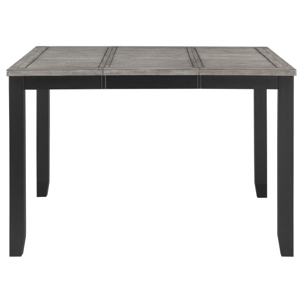 Elodie Counter Height Dining Table with Extension Leaf Grey and Black Online now