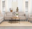 Tilly Upholstered Track Arms Sofa Oatmeal Online Sale