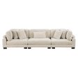 Traverse Beige Corduroy 3-Piece Sofa Online Hot Sale