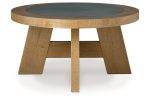 Brinstead Light Brown Coffee Table and 2 Chairside End Tables Online Sale