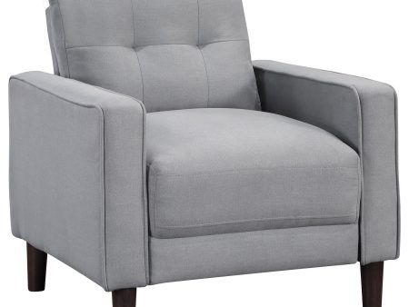 Bowen Upholstered Track Arms Tufted Chair Grey Online Hot Sale