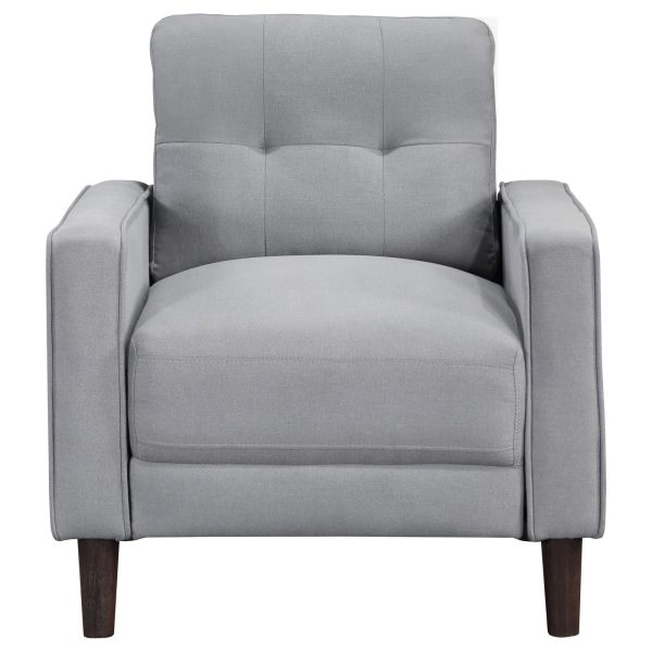 Bowen Upholstered Track Arms Tufted Chair Grey Online Hot Sale