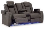 Fyne-Dyme Shadow Power Reclining Loveseat with Console Hot on Sale