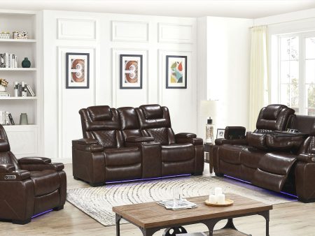 Woodland Brown 3-Piece Power Reclining Living Room Set Fashion