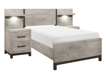 Zephyr Light Gray Twin Wall Bed Fashion