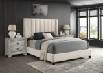 Agnes White Boucle King Upholstered Bed Discount