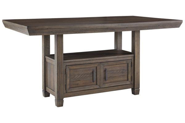 Johurst Grayish Brown Counter Height Dining Table Online Sale