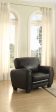 Rubin Black Faux Leather Chair Supply