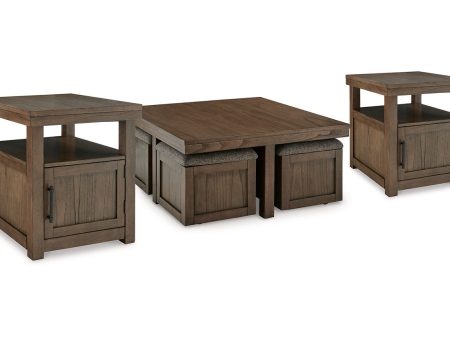 Boardernest Brown Coffee Table and 2 End Tables on Sale