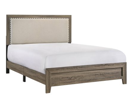 Mille Brownish Gray Twin Upholstered Bed on Sale