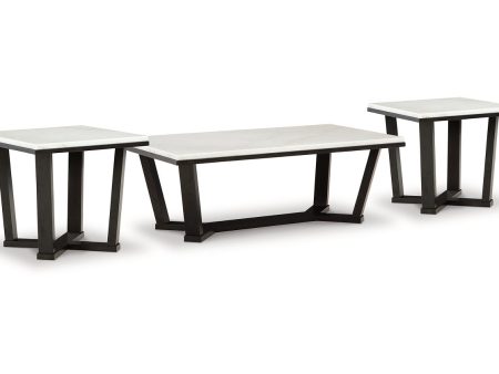 Fostead White Espresso Coffee Table and 2 Ends Online