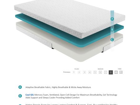 MT-G06T 6  Twin Gel-Infused Memory Foam Mattress Cheap