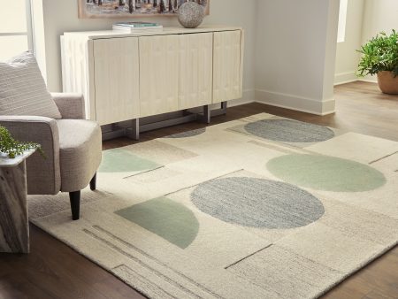 Dallane Linen Blue Green 5  x 7  Rug Sale