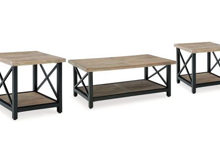 Bristenfort Brown Black Coffee Table and 2 End Tables Discount