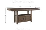 Johurst Grayish Brown Counter Height Dining Table Online Sale