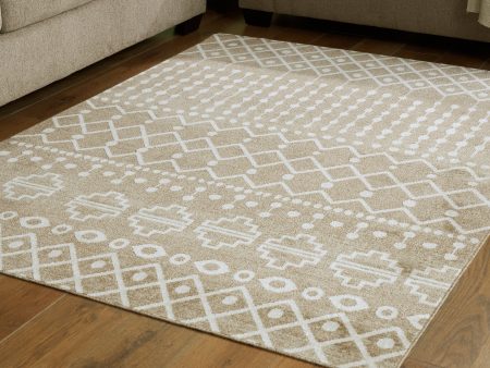 Bunchly Tan Brown Cream Medium Rug Supply