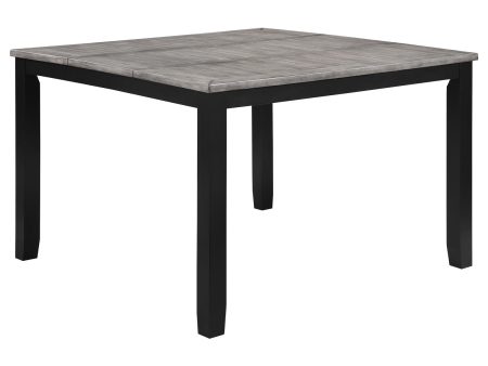 Elodie Counter Height Dining Table with Extension Leaf Grey and Black Online now