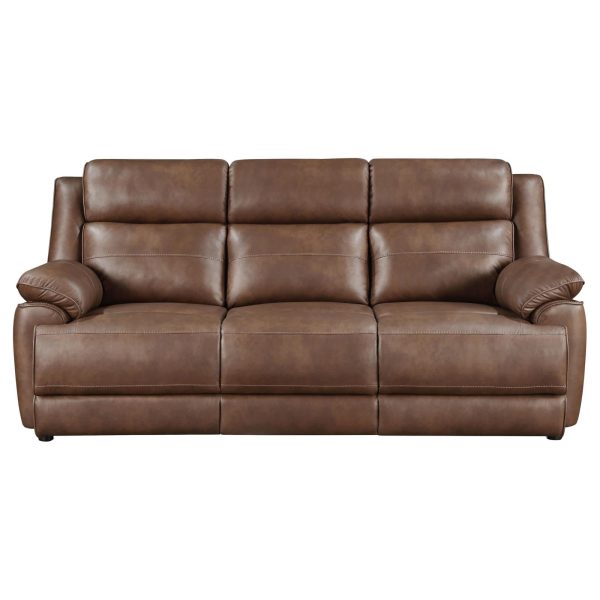 Ellington 2-piece Upholstered Padded Arm Sofa Set Dark Brown For Discount