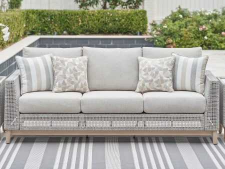 Seton Creek Gray Outdoor Sofa with Cushion Sale