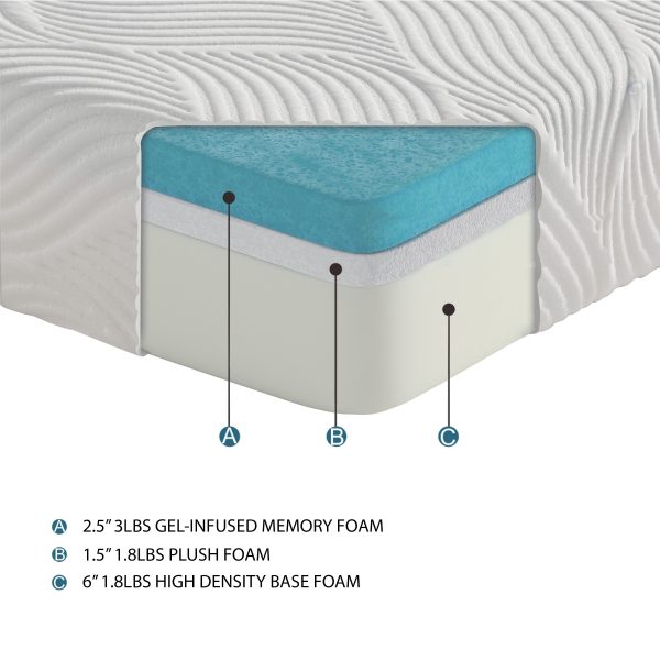 MT-G10Q 10  Queen Gel-Infused Memory Foam Mattress Online