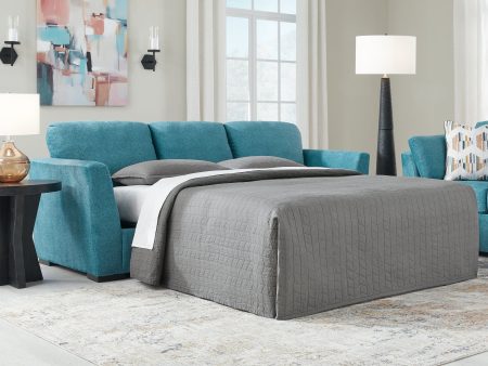 Keerwick Teal Queen Sofa Sleeper Online Sale