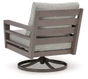 Hillside Barn Gray Brown Outdoor Swivel Lounge with Cushion Online Hot Sale